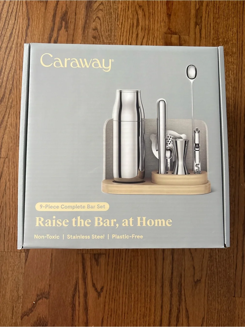 Caraway Complete Bar Set Gray NIB Cocktail Shaker Bar Tools New Gift